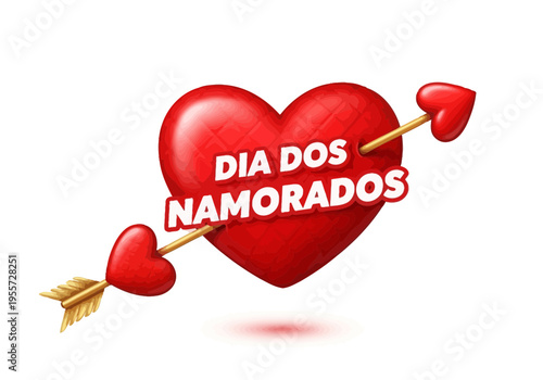 Dia dos namorados heart with arrow