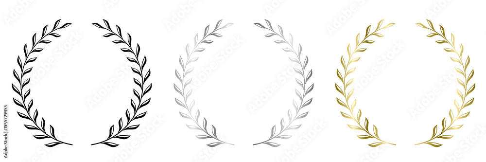 Obraz premium floral laurel wreath for awesome design