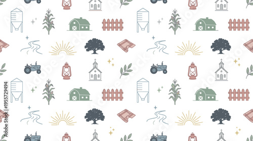 Peaceful prairie journey and historic Illinois heritage connection with calm regional landscape atmosphere