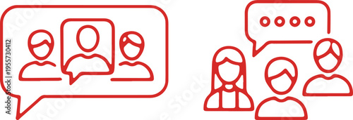 Illustration of virtual meeting and in-person discussion with diverse participants