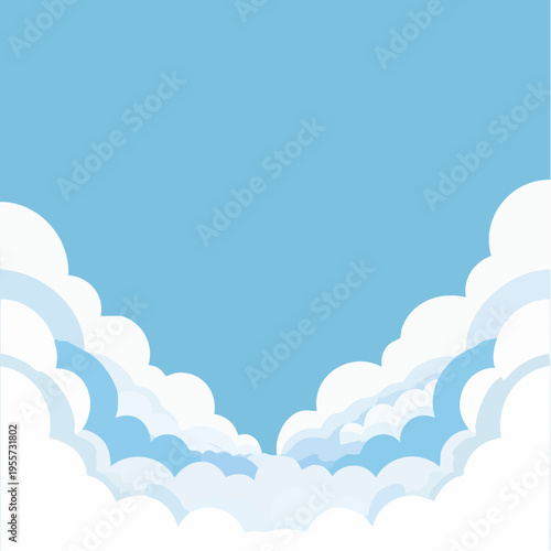 Heller Himmel mit weichen Wolken