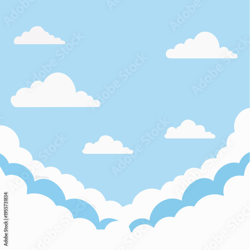 Heller Himmel mit weichen Wolken