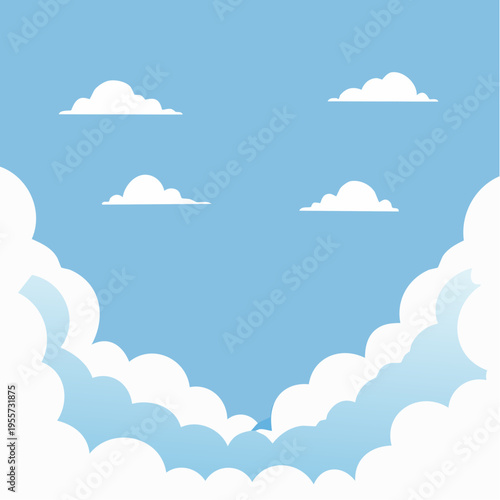 Heller Himmel mit weichen Wolken