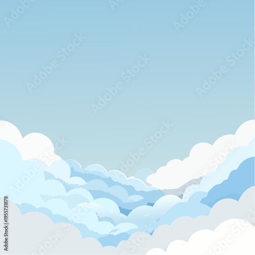 Heller Himmel mit weichen Wolken