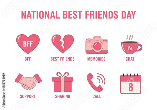 National best friends day icons