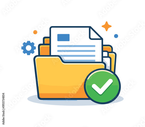 Document file management focused on organizing digital paperwork and maintaining structured access to important records in a professional workflow, a stacked folder with a document