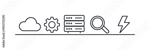 Cloud computing operations and infrastructure monitoring ensuring stable deployment, automation, and management of digital applications and services, cloud, gear, server rack