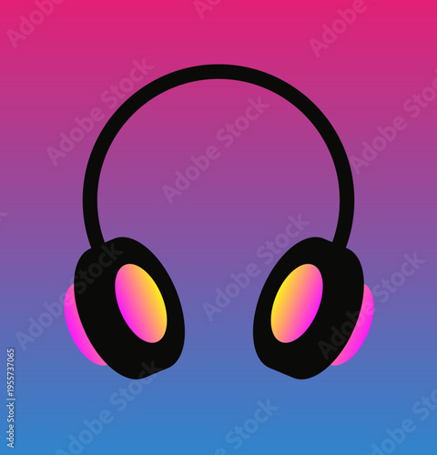 Modern Black Headphones