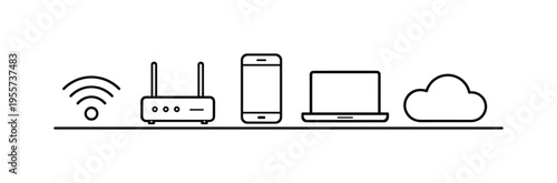 Wireless internet connectivity and WiFi network access enabling seamless digital communication and online productivity in modern connected environments, wifi signal, router
