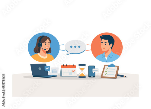 A teamwork alignment situation where coworkers quickly share updates and feedback through structured digital platforms while managing project deadlines in a calm workspace, visual