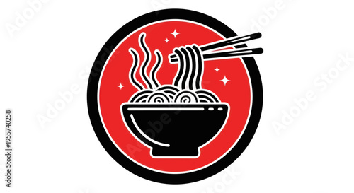 Noodles bowl illustration