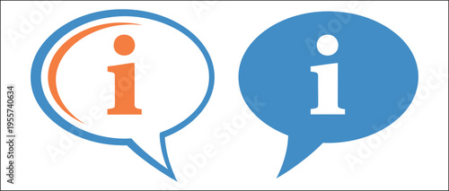 Information icons in speech bubbles