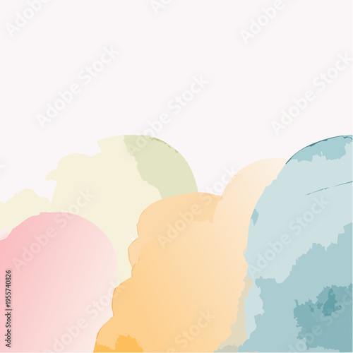 Künstlerischer Aquarell Hintergrund in Pastelltönen