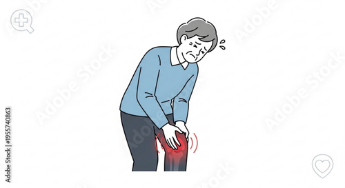 A man clutching his knee in pain, illustrating a medical or health-related concept.