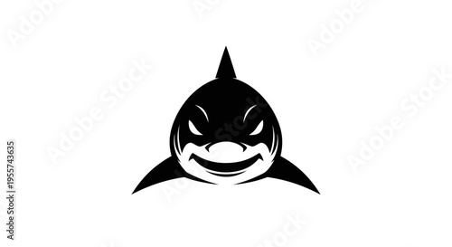 Shark illustration in black and white