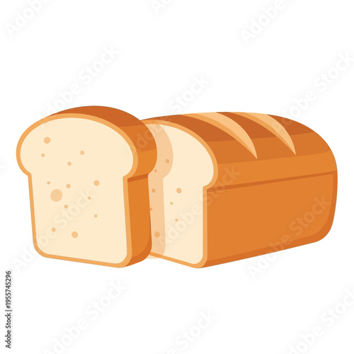 A loaf of sliced white bread.