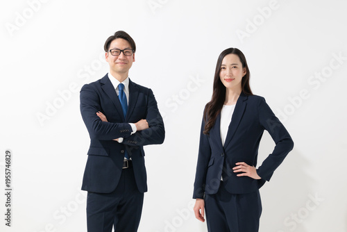 ビジネスマンとビジネスウーマン