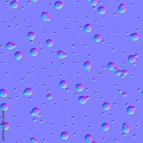 Liquid Drops and Bubbles Normal Map Texture