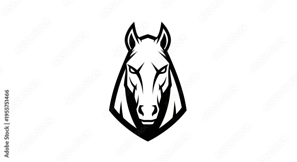 Fototapeta premium Stylized horse head logo design