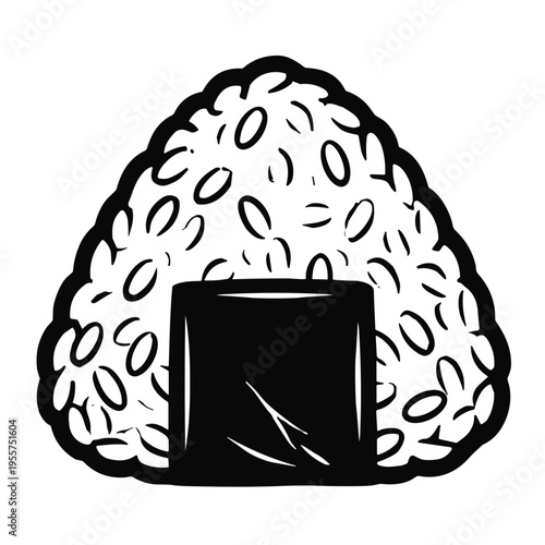 icon onigiri illustration vector