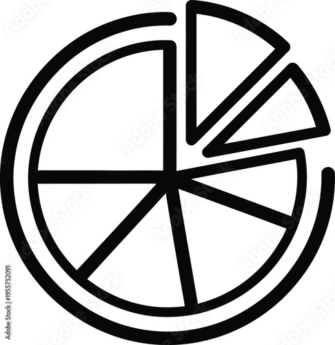 Business growth concept with pie chart representing progress and development