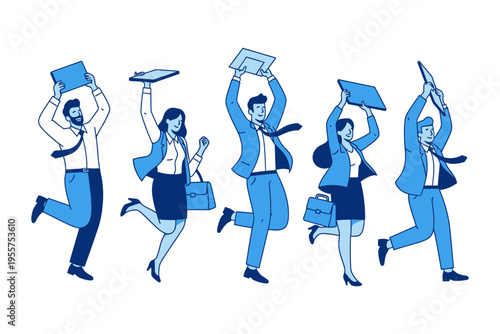 People celebrating education and career success.