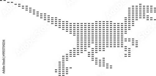 Halftone dotted world map style abstract background design