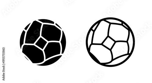 Soccer ball silhouette icon on white background