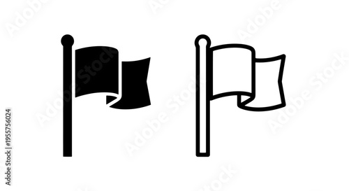 Waving flag icon
