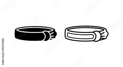 Event wristband black and white icon set vector