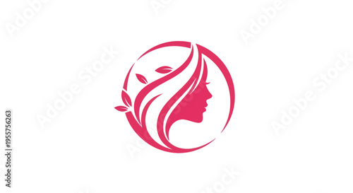 Woman profile icon beauty and wellness