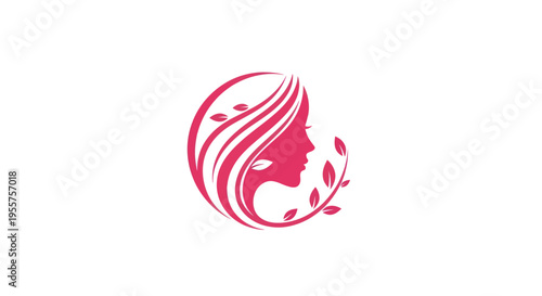 Woman profile silhouette design