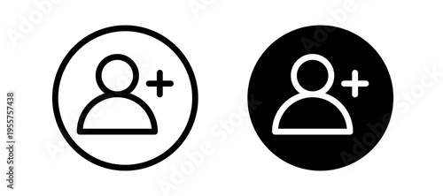 Follower icon in black color for website or app.
