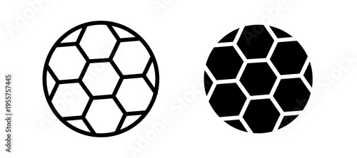 Football icon in black color for website or app.