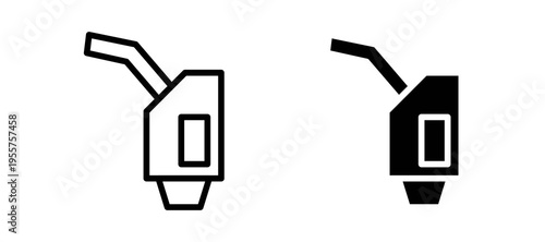 Fuel icon in black color for website or app.