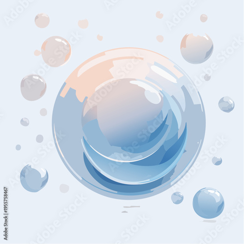 Abstract Transparent Bubble Layers