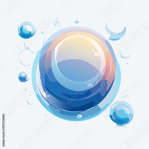 Abstract Transparent Bubble Layers