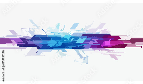 Futuristic Technology Connection Vector Background – Broadband Network Design