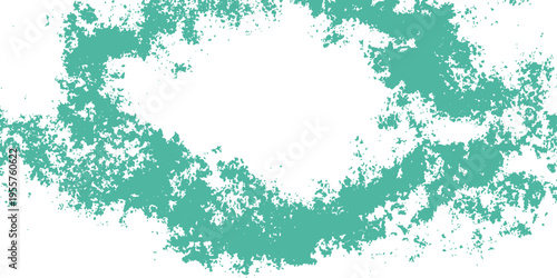 An abstract green grunge background featuring a vintage watercolor texture with paint splashes and a dirty ink frame design, perfect for a winter nature illustration or Christmas paper element