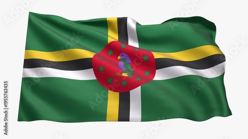 Dominica_Realistic_Flag_animated_Seamless_Loop