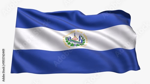 El_Salvador_Realistic_Flag_animated_Seamless_Loop