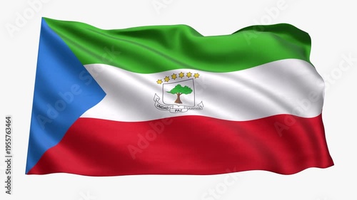 Equatorial_Guinea_Realistic_Flag_animated_Seamless_Loop
