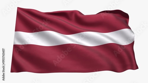Latvia_Realistic_Flag_animated_Seamless_Loop