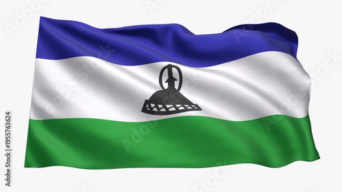 Lesotho_Realistic_Flag_animated_Seamless_Loop