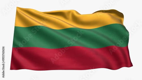 Lithuania_Realistic_Flag_animated_Seamless_Loop