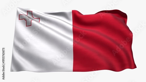 Malta_Realistic_Flag_animated_Seamless_Loop
