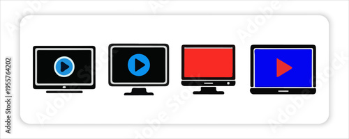 
Video Production and Business Presentation and Clapperboard, Film Strip Elements,Mute Sound, Document Notes, Icons Set