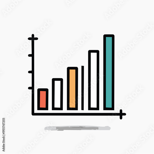 Diagramm Icon im modernen Stil