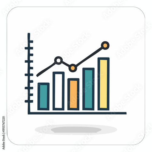 Diagramm Icon im modernen Stil