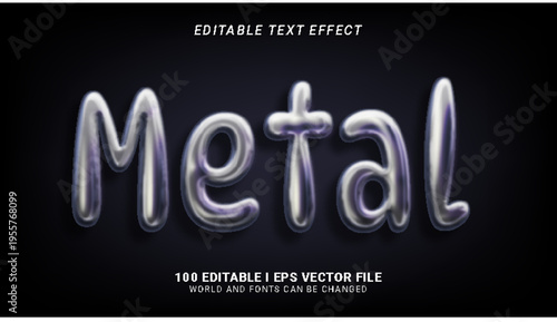 metal text effect